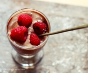 Smoothie for chocolate lovers (amêndoa, chocolate e framboesas)
