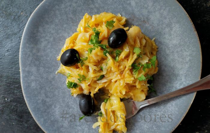 Receita de Bacalhau à Brás Simples - cremoso