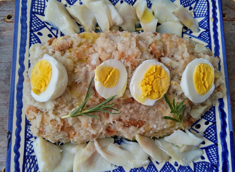 Migas gatas de bacalhau