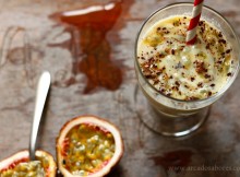 smoothie de baunilha e maracujá