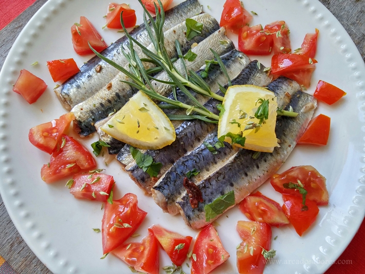 filetes de sardinha marinados