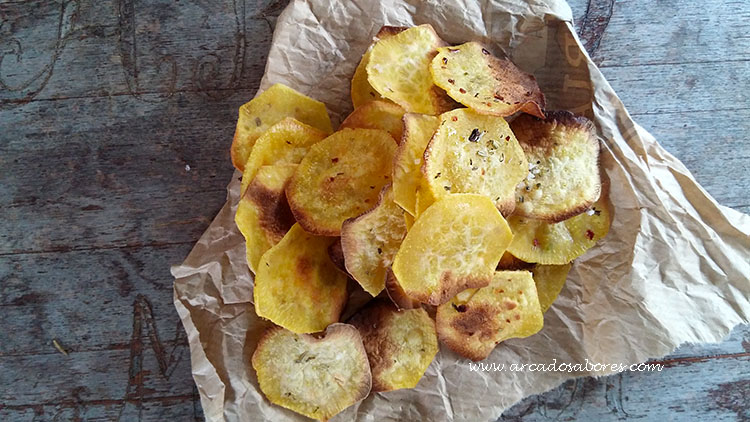 chips de batata doce picantes