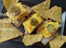 omelete de farinheira e jalapenos