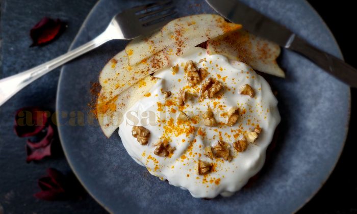 A melhor panqueca de aveia e maçã em apenas 10 minutos