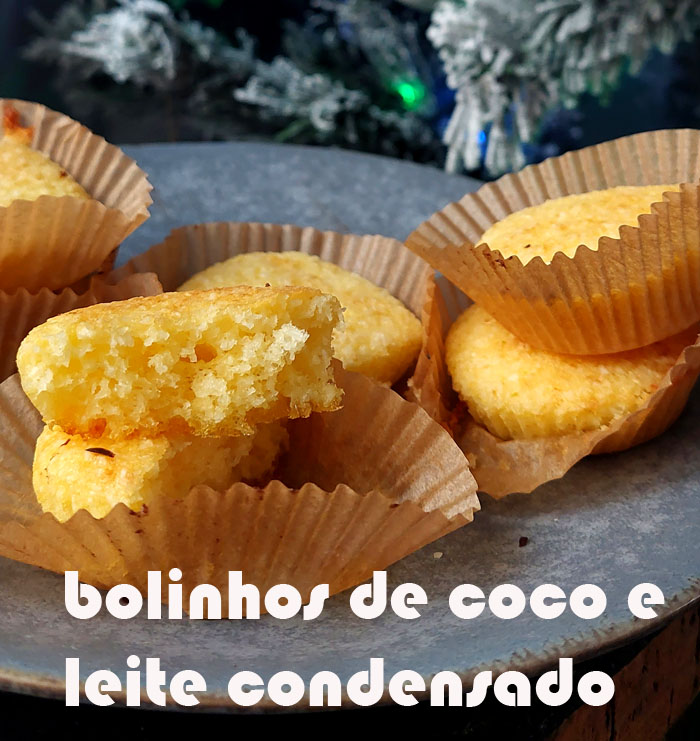 Bolinhos de Coco e Leite Condensado (Só 4 ingredientes!)