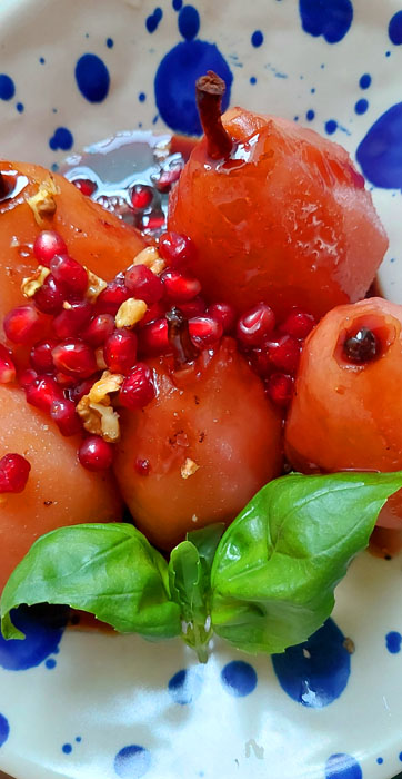 Receita de Peras Bêbedas com Vinho do Porto