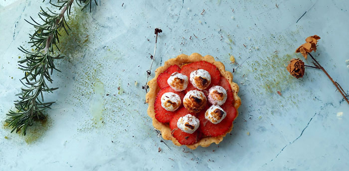 tarteletes de morango e merengue